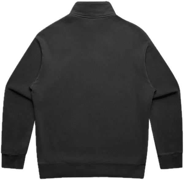 Am image of a Custom AS Colours Relax Faded Half Zip in Faded Black!