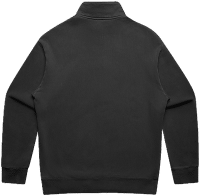 Am image of a Custom AS Colours Relax Faded Half Zip in Faded Black!