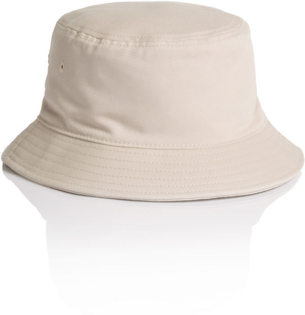 An image of a Custom AS Colour Bucket Hat in Bone!