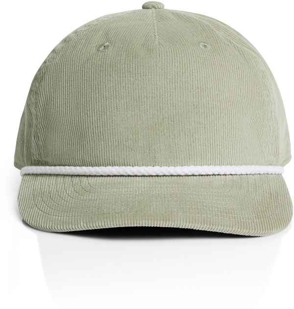 Am image of a Custom AS Colour Class Cord Rope Cap in Eucalyptus/White!