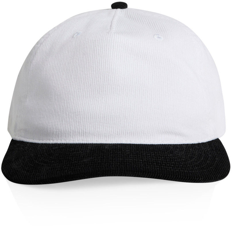 AS Colour Class Cord Two Tone Cap in White/Black