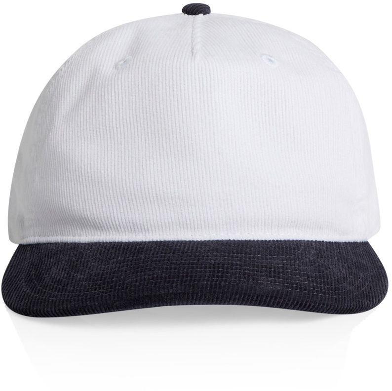 AS Colour Class Cord Two Tone Cap in White/Ink Blue