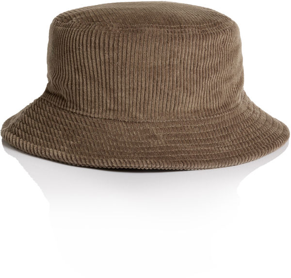 An image of a Custom AS Colour Cord Bucket Hat in Walnut!