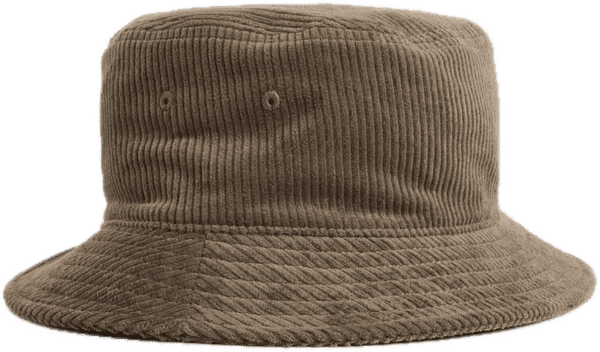 An image of a Custom AS Colour Cord Bucket Hat in Walnut!