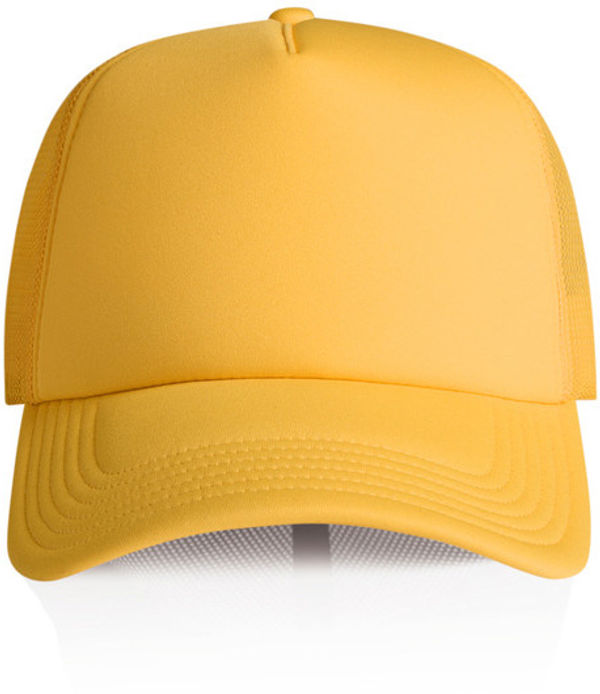 An image of a Custom AS Colour Frame Trucker Cap in Sunset!