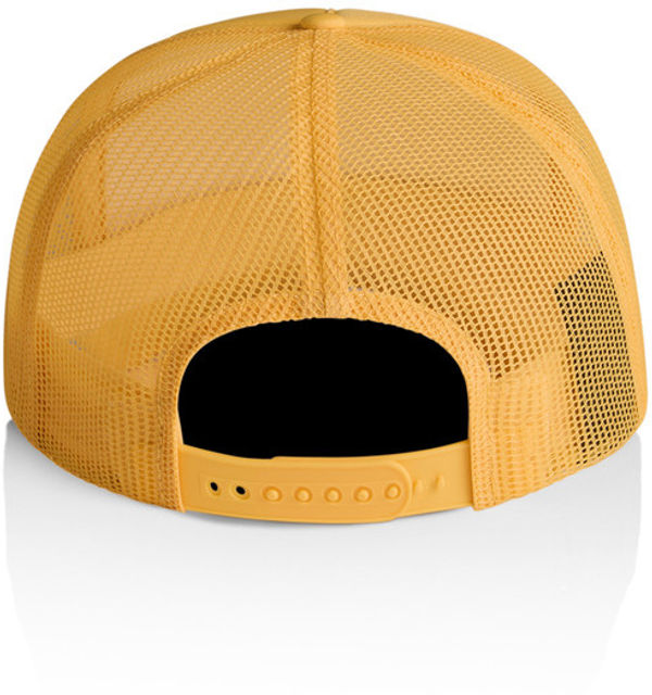 An image of a Custom AS Colour Frame Trucker Cap in Sunset!