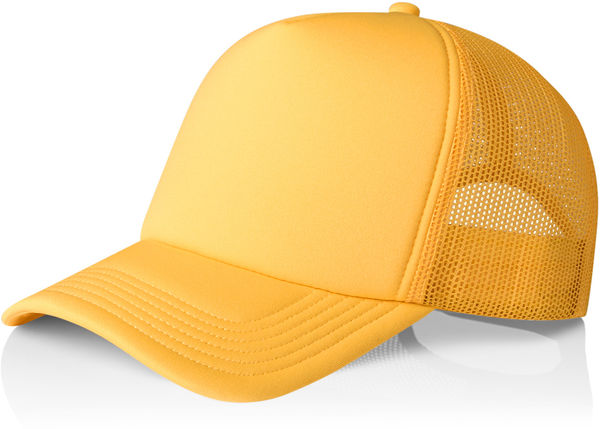 An image of a Custom AS Colour Frame Trucker Cap in Sunset!