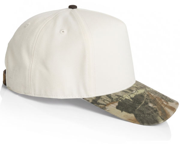 An image of a Custom AS Colour Frame Two Tone Camo Cap in Natural/Tree Camo!