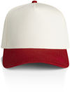 Am image of a Custom AS Colour Frame Two Tone Cap in Natural/Cardinal!