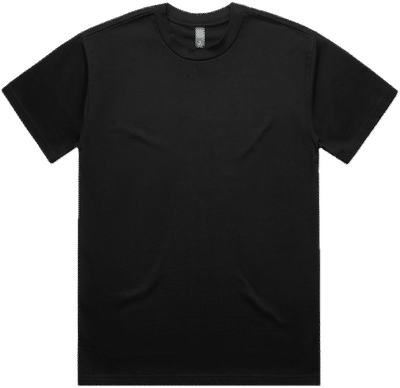 Am image of a Custom AS Colour Mens Heavy Tee in Black!