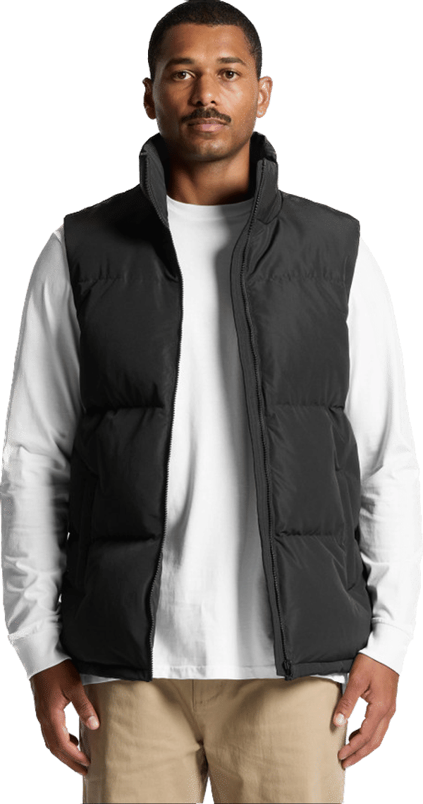 An image of a Custom AS Colour Mens Puffer Vest!