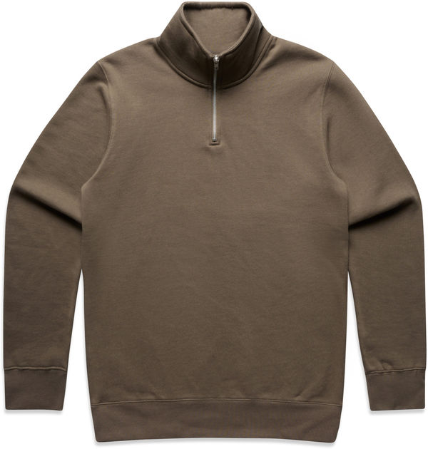 Am image of a Custom AS Colour Mens Stencil Half Zip in Walnut!