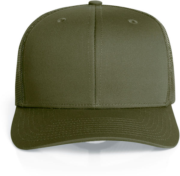 An image of a Custom AS Colour Mesh Trucker Cap in Army!