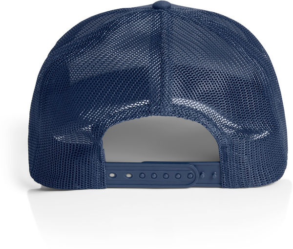 An image of a Custom AS Colour Mesh Trucker Cap in Cobalt!