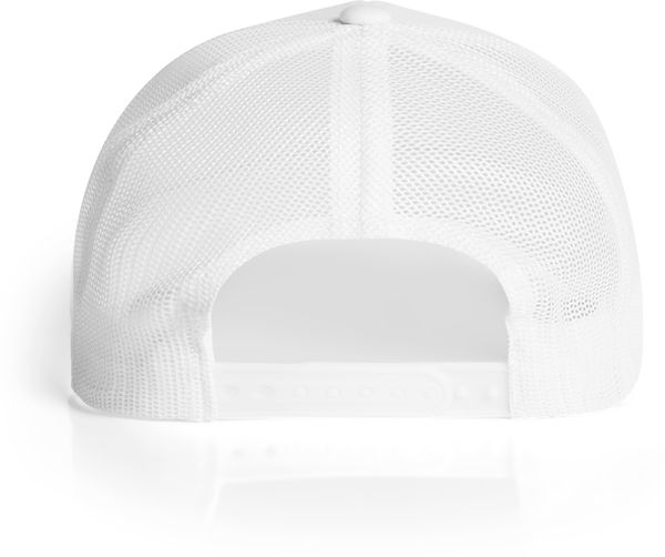 An image of a Custom AS Colour Mesh Trucker Cap in White!