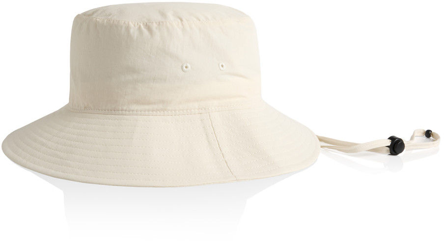 AS Colour Nylon Widebrim Bucket Hat in Ecru