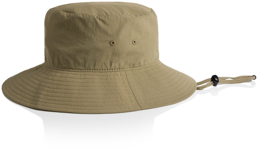 AS Colour Nylon Widebrim Bucket Hat in Khaki