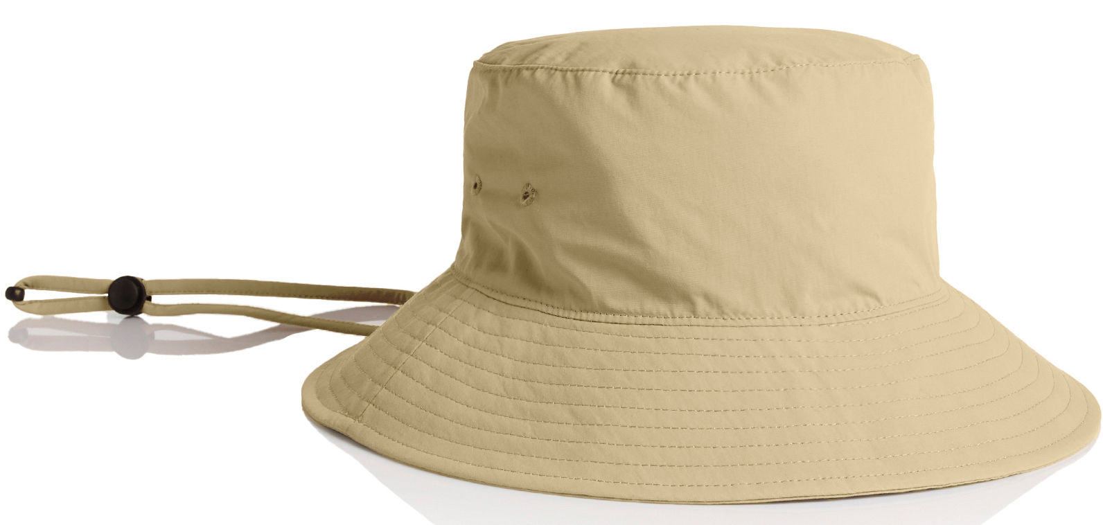 AS Colour Nylon Widebrim Bucket Hat in Khaki