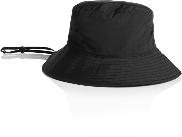 An image of a Custom AS Colour Nylon Widebrim Bucket Hat in Navy!