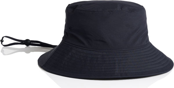An image of a Custom AS Colour Nylon Widebrim Bucket Hat in Navy!