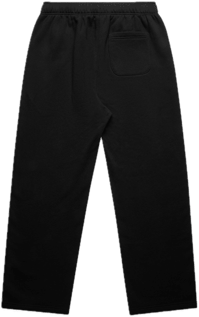 Am image of a Custom AS Colour Relax Cuffless Trackpants in Black!