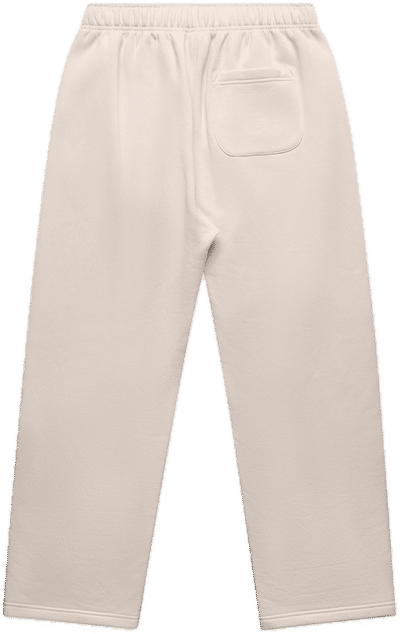 Am image of a Custom AS Colour Relax Cuffless Trackpants in Bone!