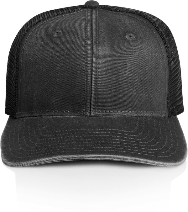 An image of a Custom AS Colour Stock Faded Trucker in Faded Black!