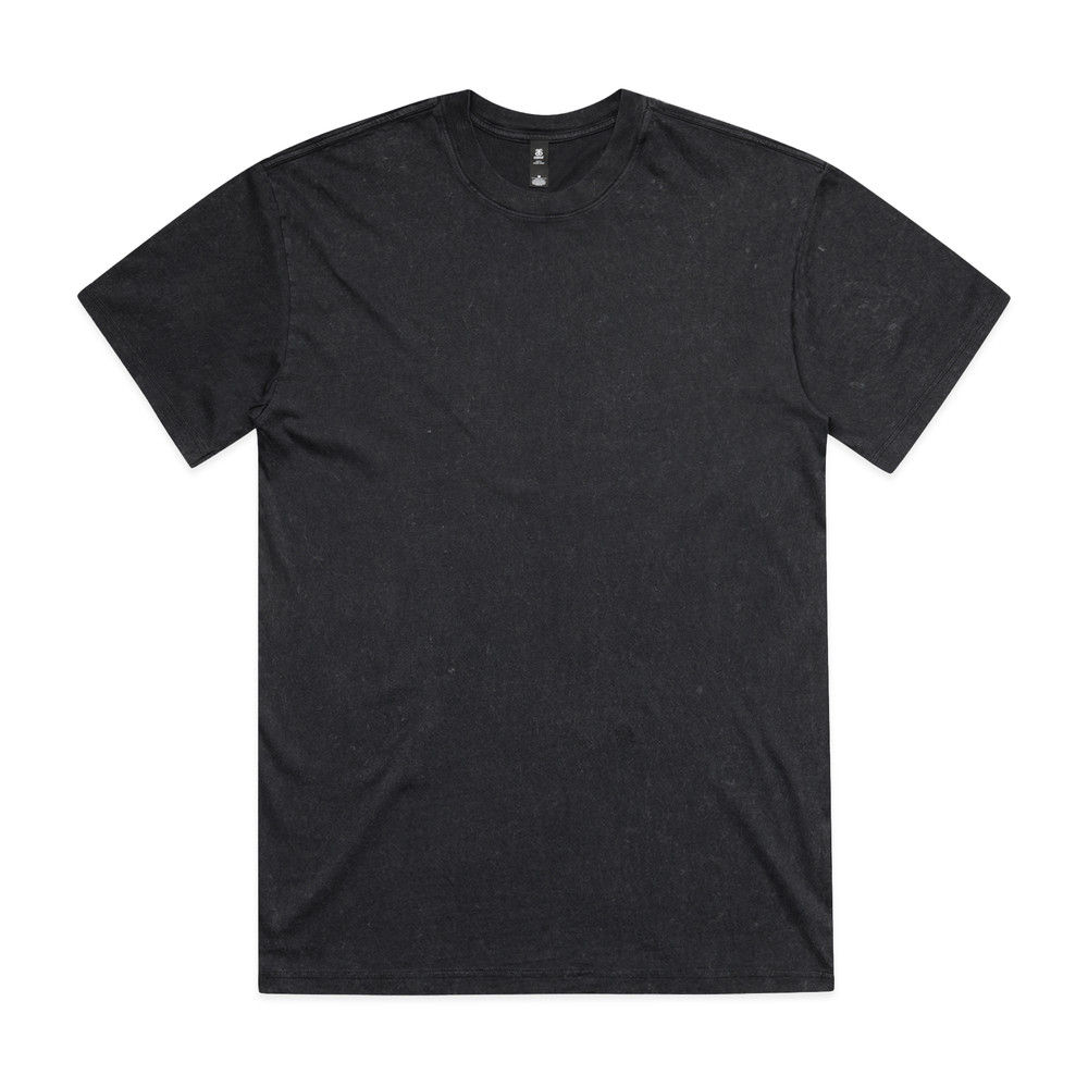 AS Colour Stone Wash Heavy Tee in Black Stone