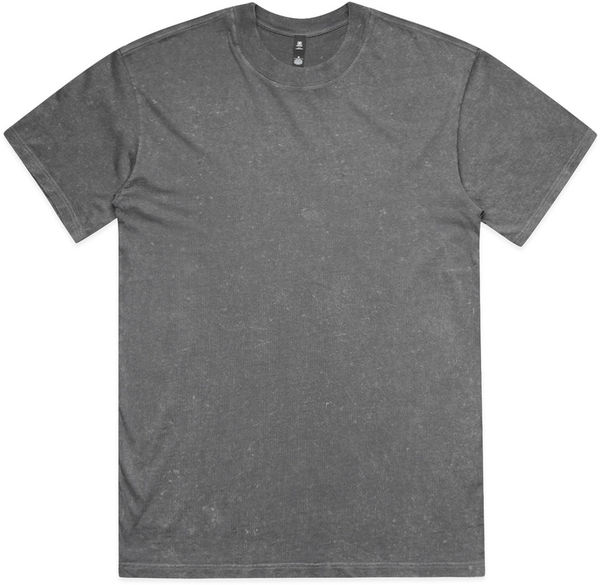 An image of a Custom AS Colour Stone Wash Heavy Tee in Coal Stone!