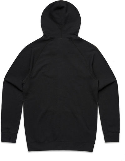 Am image of a Custom AS Colour Supply Zip Hood in Black!