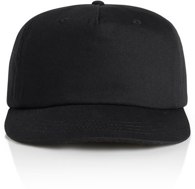 Am image of a Custom AS Colour Surf Cotton Cap in Black!