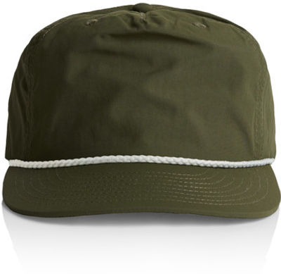 Am image of a Custom AS Colour Surf Rope Cap in Army/White!