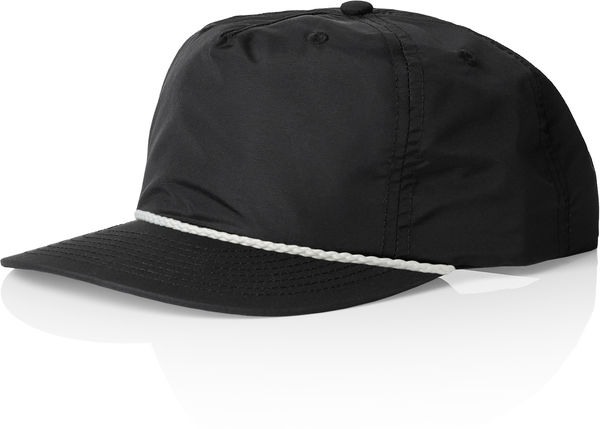 An image of a Custom AS Colour Surf Rope Cap in Black/White!