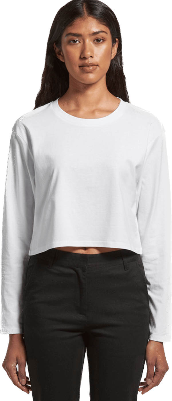 An image of a Custom AS Colour Women's Crop Long Sleeve Tee!