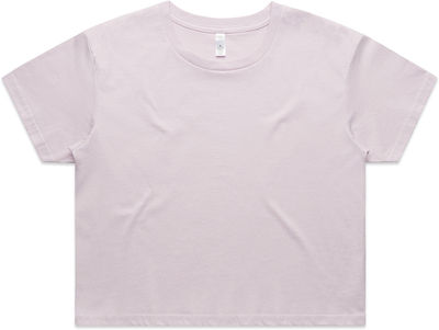 Am image of a Custom AS Colour Women's Crop Tee in Orchid!