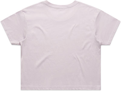 Am image of a Custom AS Colour Women's Crop Tee in Orchid!