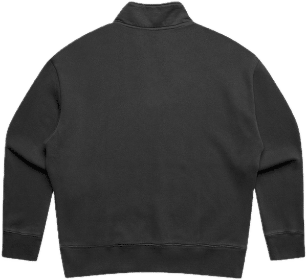 Am image of a Custom AS Colour Womens Relax Faded Half Zip in Faded Black!