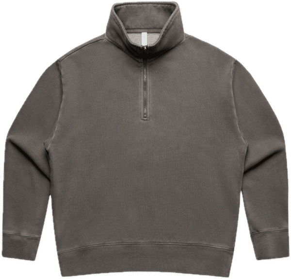 Am image of a Custom AS Colour Womens Relax Faded Half Zip in Faded Grey!
