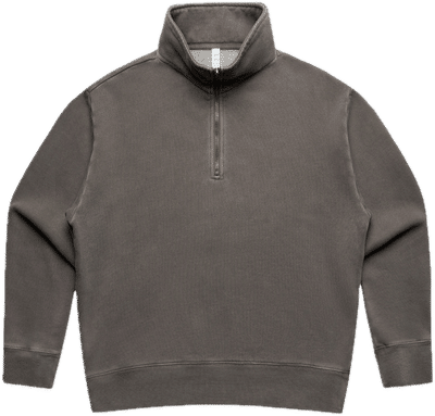 Am image of a Custom AS Colour Womens Relax Faded Half Zip in Faded Grey!