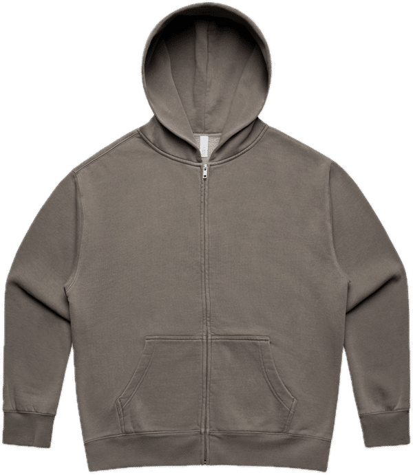 Am image of a Custom AS Colour Womens Relax Faded Zip Hood in Faded Grey!
