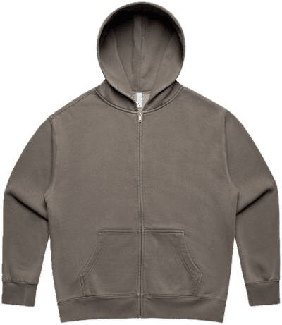 Am image of a Custom AS Colour Womens Relax Faded Zip Hood in Faded Grey!