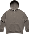 Am image of a Custom AS Colour Womens Relax Faded Zip Hood in Faded Grey!