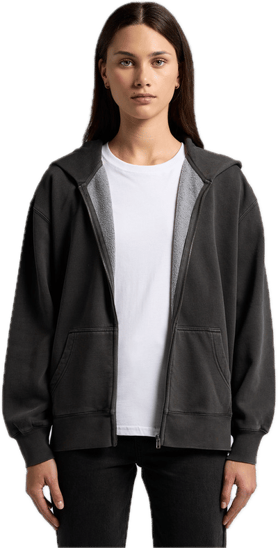 An image of a Custom AS Colour Womens Relax Faded Zip Hood!