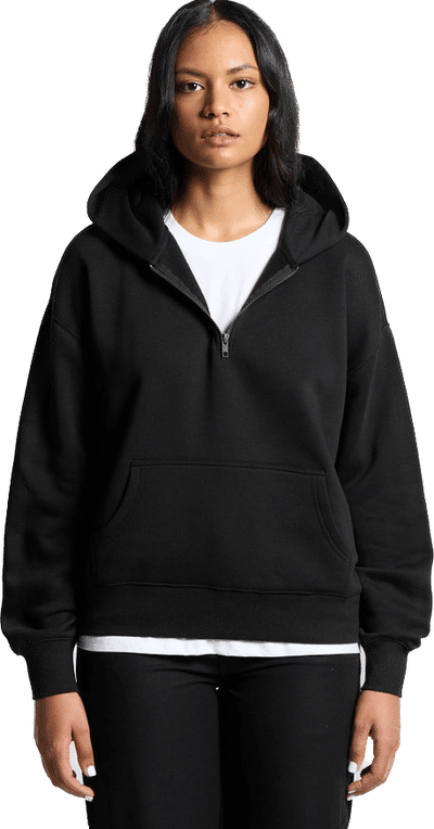 An image of a Custom As Colour Womens Relax Half Zip Hood!