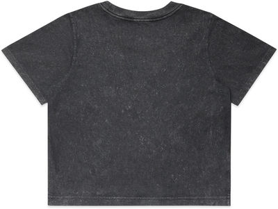 Am image of a Custom AS Colour Womens Stone Wash Heavy Crop in Black Stone!
