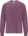 An image of a Custom ATC Authentic Colours Garment Dyed Heavyweight Long Sleeve Tee in Berry!