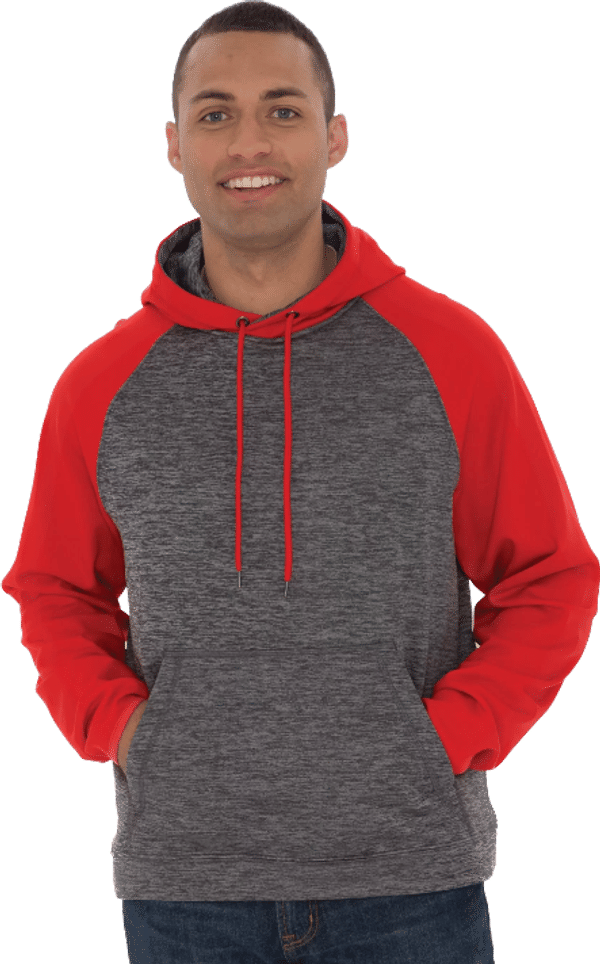 An image of a Custom ATC Dynamic Heather Fleece Two Tone Hooded Sweatshirt!