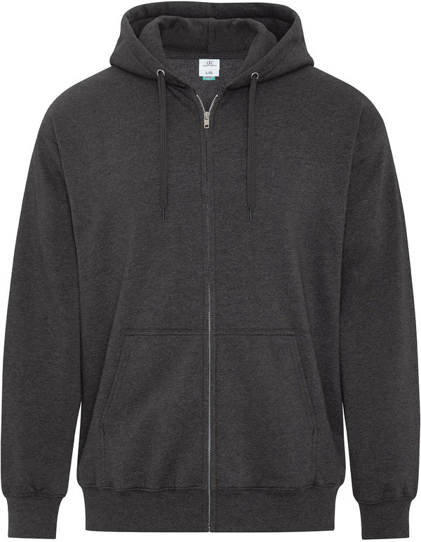Am image of a Custom ATC Earth Wash Tourbillon Fleece Full Zip Hoodie in Black!
