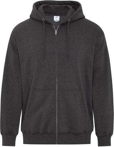 Am image of a Custom ATC Earth Wash Tourbillon Fleece Full Zip Hoodie in Black!