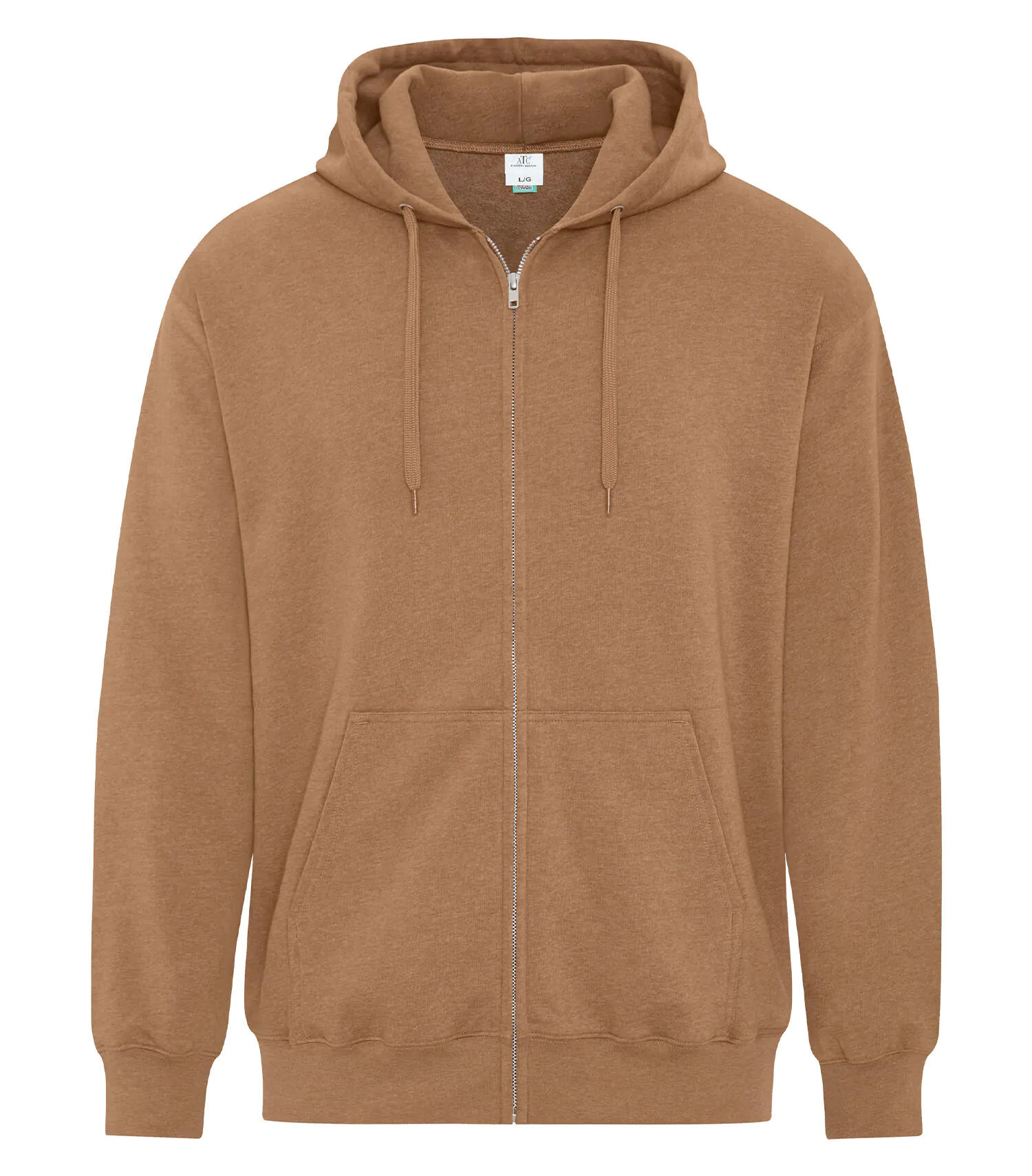 ATC Earth Wash Tourbillon Fleece Full Zip Hoodie in Caramel